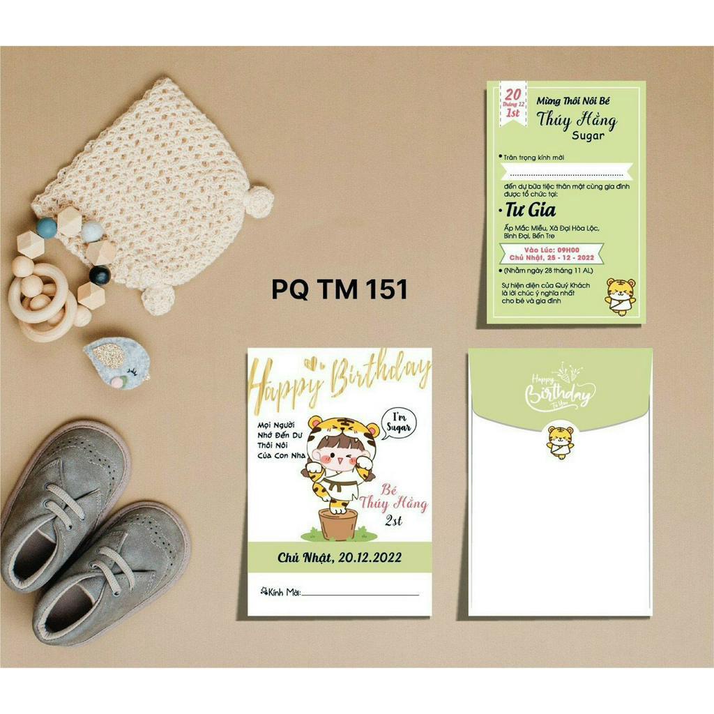 Thiệp đầy tháng, thôi nôi, sinh nhật cho bé