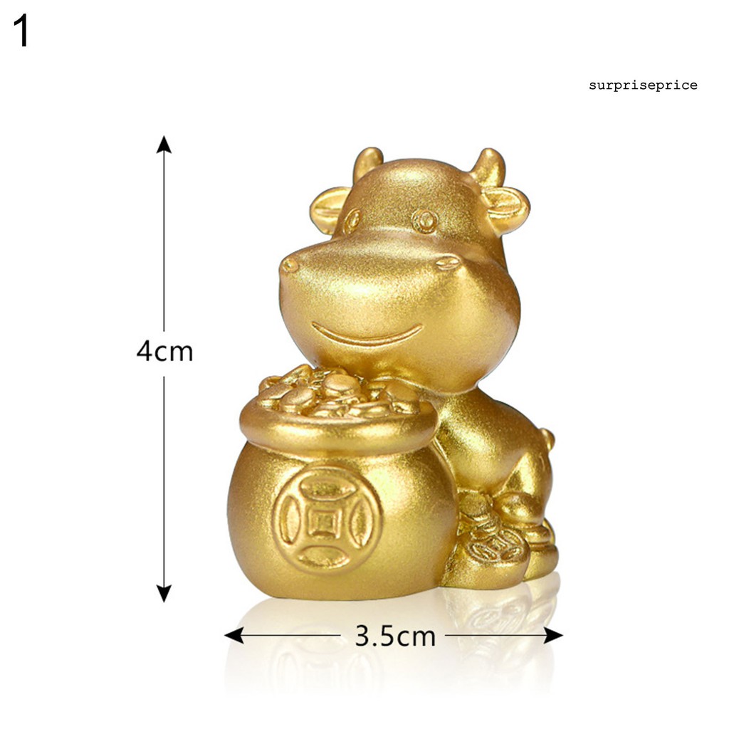 Mô hình tượng trâu nhỏ xinh trang trí năm mới tiện dụng