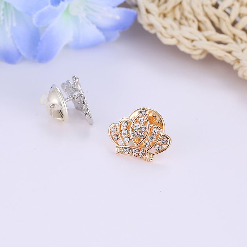 Trâm cài áo thiết kế hình vương miện đính đá thời trang sang trọng