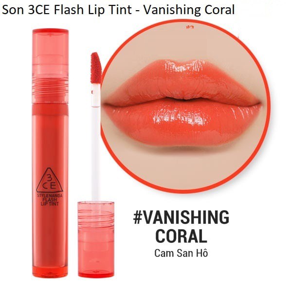 Son 3CE Flash Lip Tint - Vanishing Coral sale 50%