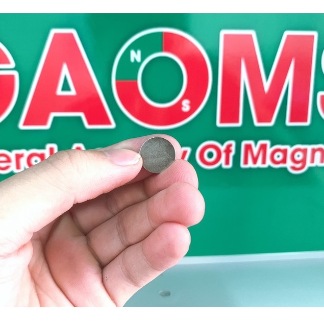 Nam châm Neodymium mạ Niken siêu mạnh GAOMS, kích thước phi 14 dày 1mm