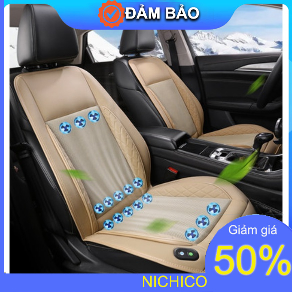 Đệm ghế ô tô làm mát 16 quạt tốc độ cao, áo ghế ô tô làm mát vùng lưng bằng 10 quạt gió không gây tiếng động