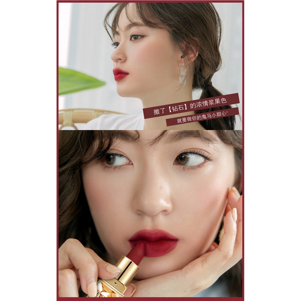 Set 5 Thỏi Son Lì Lâu Trôi Mịn Môi BINMEI Love Lips No.8327 Thiết Kế Vỏ Pha Lê Sang Trọng