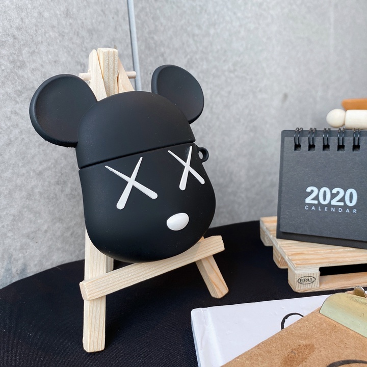 Case Airpods Gấu Kaws Phong Cách, Ốp Airpods Cute Hạt Me - Mã TZAP398