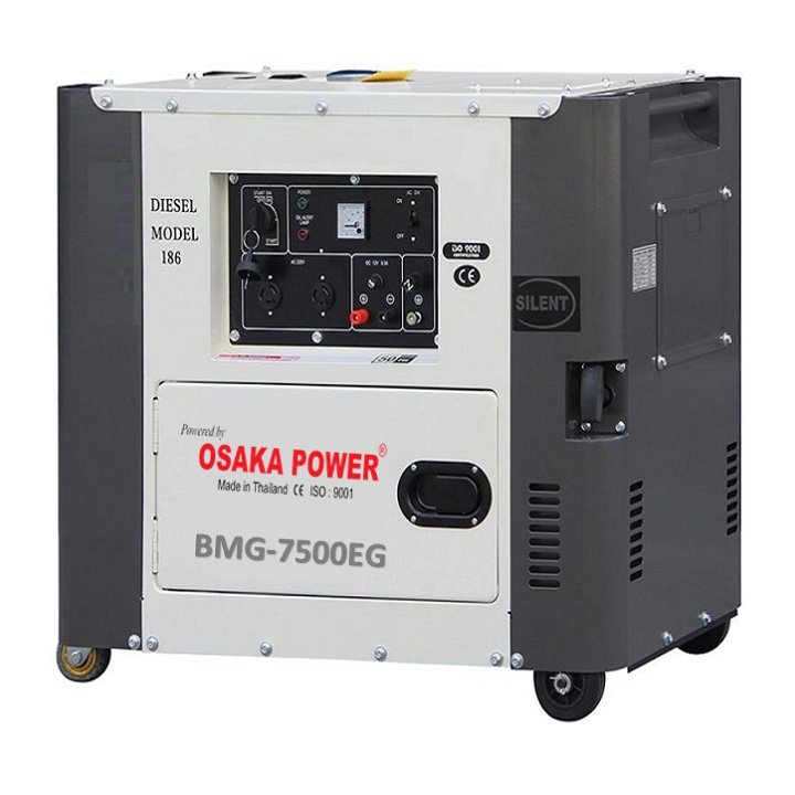 [HÀNG CHÍNH HÃNG] Máy Phát Điện Chạy Dầu Osaka Power 5Kw BMG-7500EG