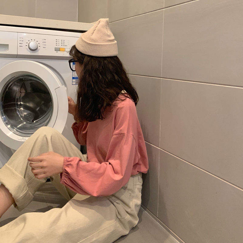 【Ready Stock】 2020 Korean Version Loose In Long Sleeve College Style Bf Tshirts Women Summer Slim Cotton Tshirts New