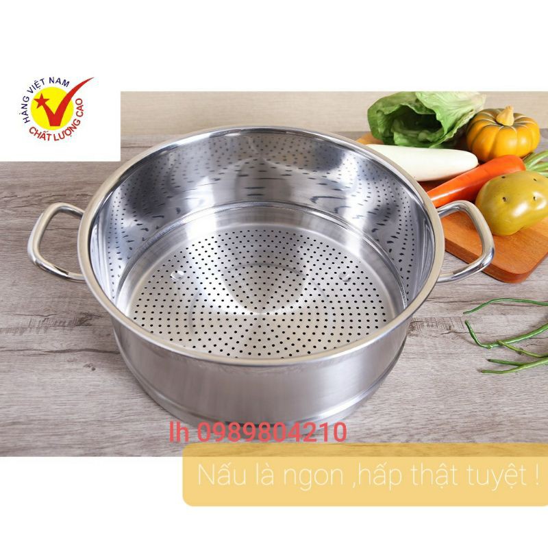 Ngăn xưng hấp inox Viet Cook,xửng hấp xôi ,đồ xôi bánh... inox size 24,26,28, 30,32( CHÍNH HÃNG VN) | BigBuy360 - bigbuy360.vn