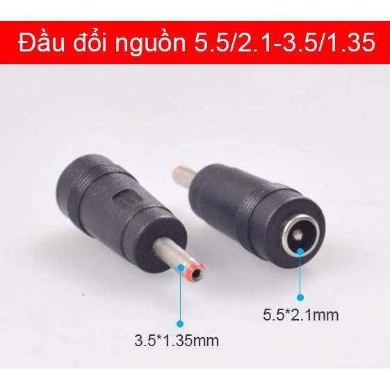 Đầu chuyển đổi 5.5mm x 2.1mm sang 3.5mm x 1.35mm ( đầu đực sang đầu đực )