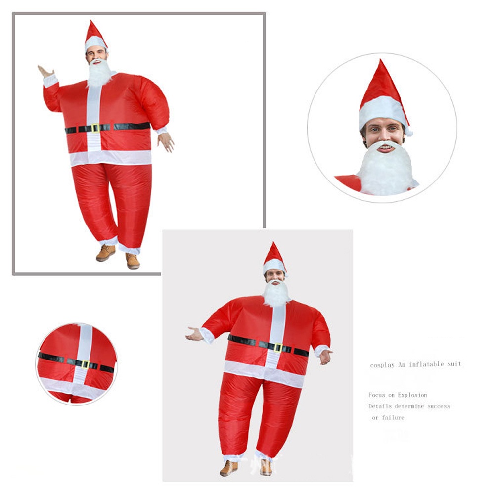 Bộ Đồ Bơm Hơi Hóa Trang Ông Già Noel Vui Nhộn Cho Người Lớn Và Trẻ Em