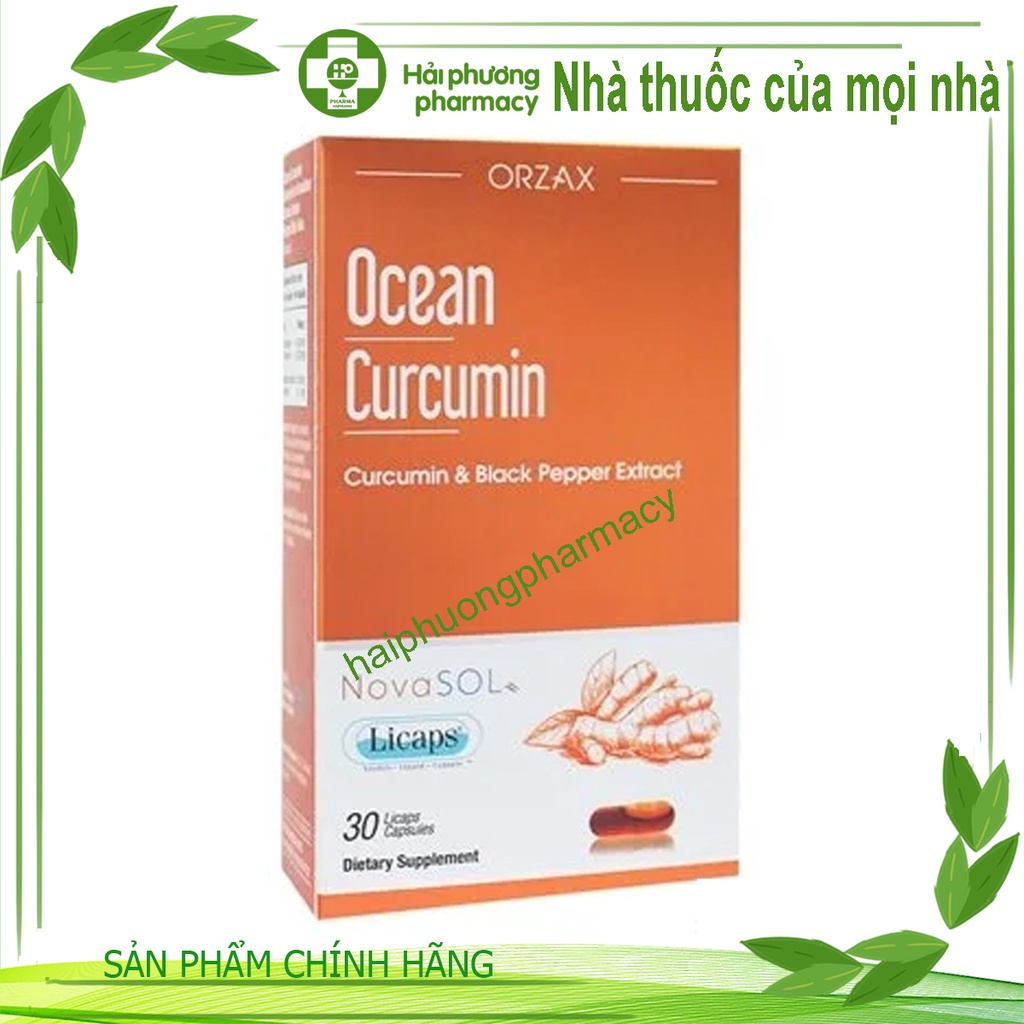 OCEAN CURCUMIN Hỗ trợ tiêu hóa và hỗ trợ giúp bảo vệ niêm mạc dạ dày 30 viên