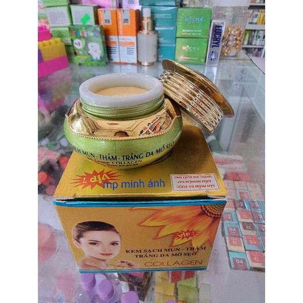 kem linh chi vàng mụn thâm trắng da 25gr { chuẩn cty }