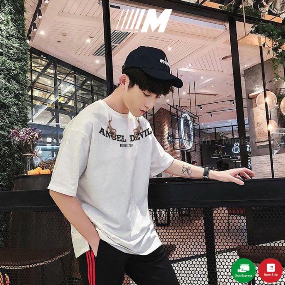 Áo thun Unisex tay lỡ form rộng, áo phông tay lỡ Nam Nữ A30