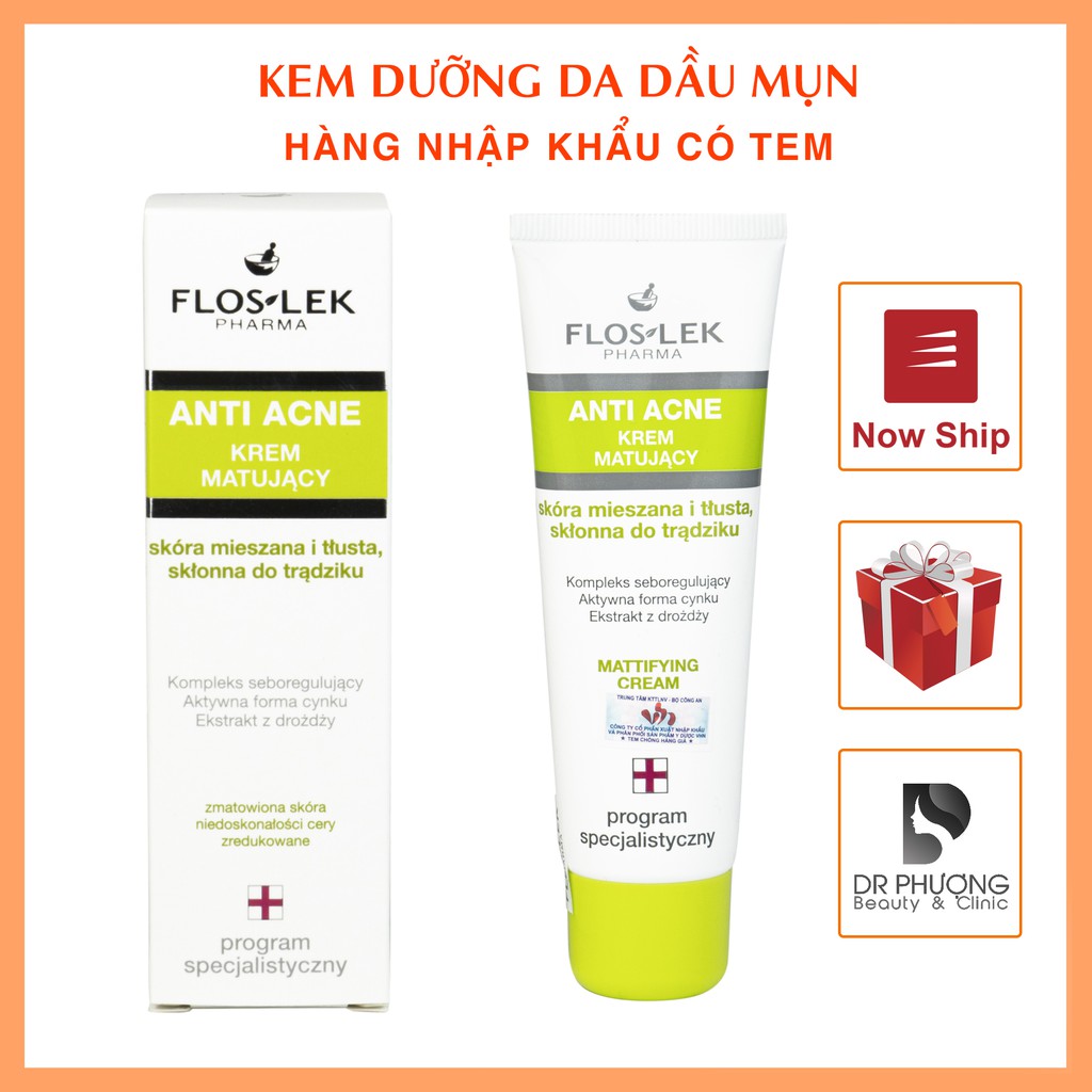 [CHÍNH HÃNG] Kem kiểm soát dầu Floslek Mattifying Cream hạn chế bã nhờn và cung cấp độ ẩm cần thiết cho da