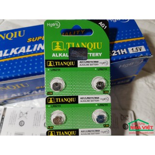 Vỉ 10 Pin cúc áo Alkaline AG1 – SR621SW – GP364