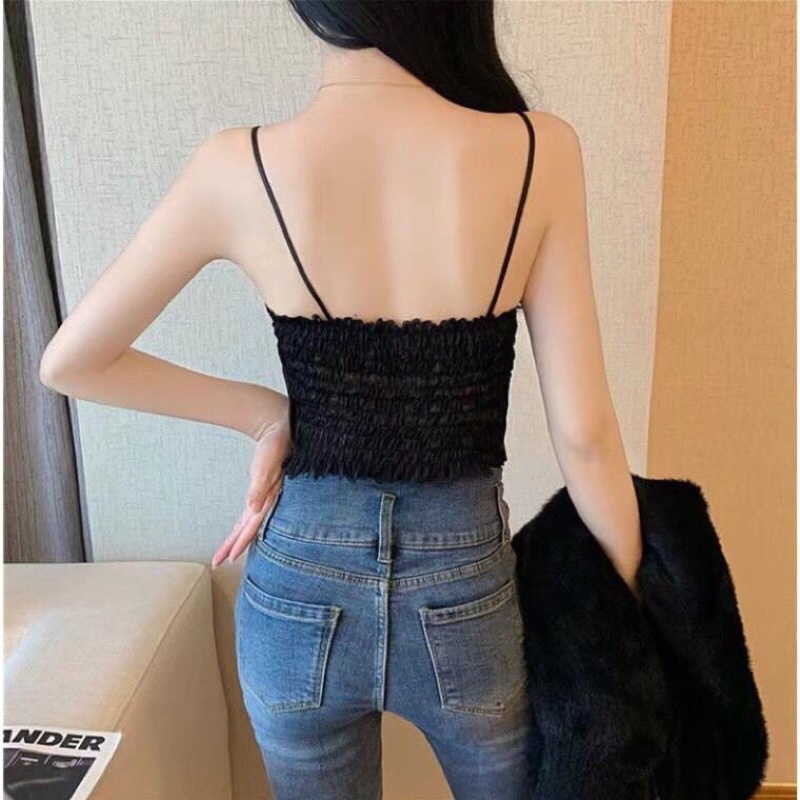 Áo bra da 2 dây có thun lưng co giãn tốt 8667
