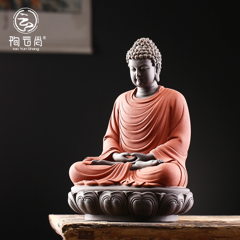 Tượng Phật Thích Ca cỡ lớn  gốm tử sa cao cấp- Tượng trang trí decor siêu đẹp- Tượng  gốm thích ca mâu ni