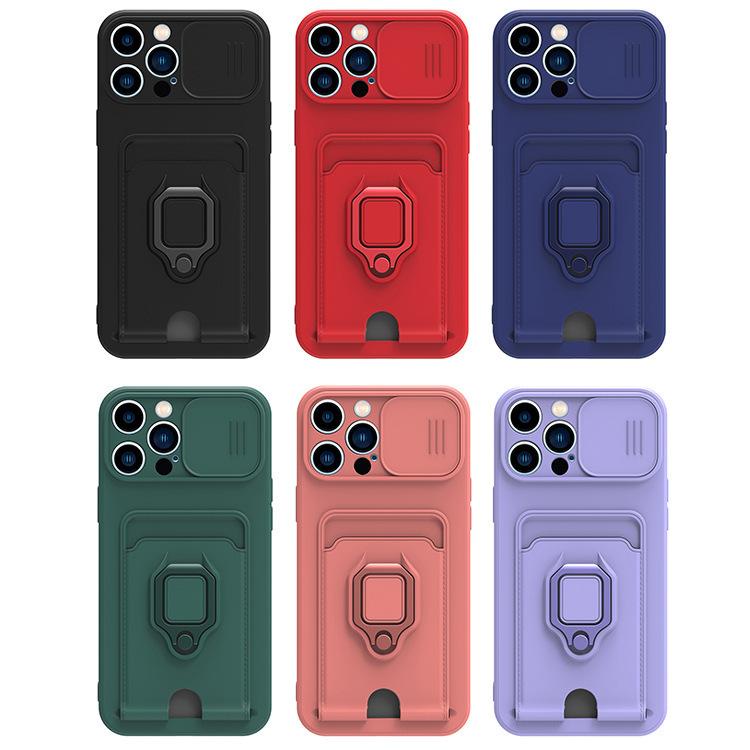 Ốp lưng Iphone đựng thẻ có tấm bảo vệ camera kèm giá đỡ xoay 360độ cho ip7,8,plus/X,XS/XSMAX/11/11/12,pro,max/13.pro.max
