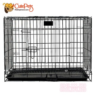Lồng sơn tĩnh điện Size M 60x42x51cm có thể gấp gọn - Phụ kiện chó mèo