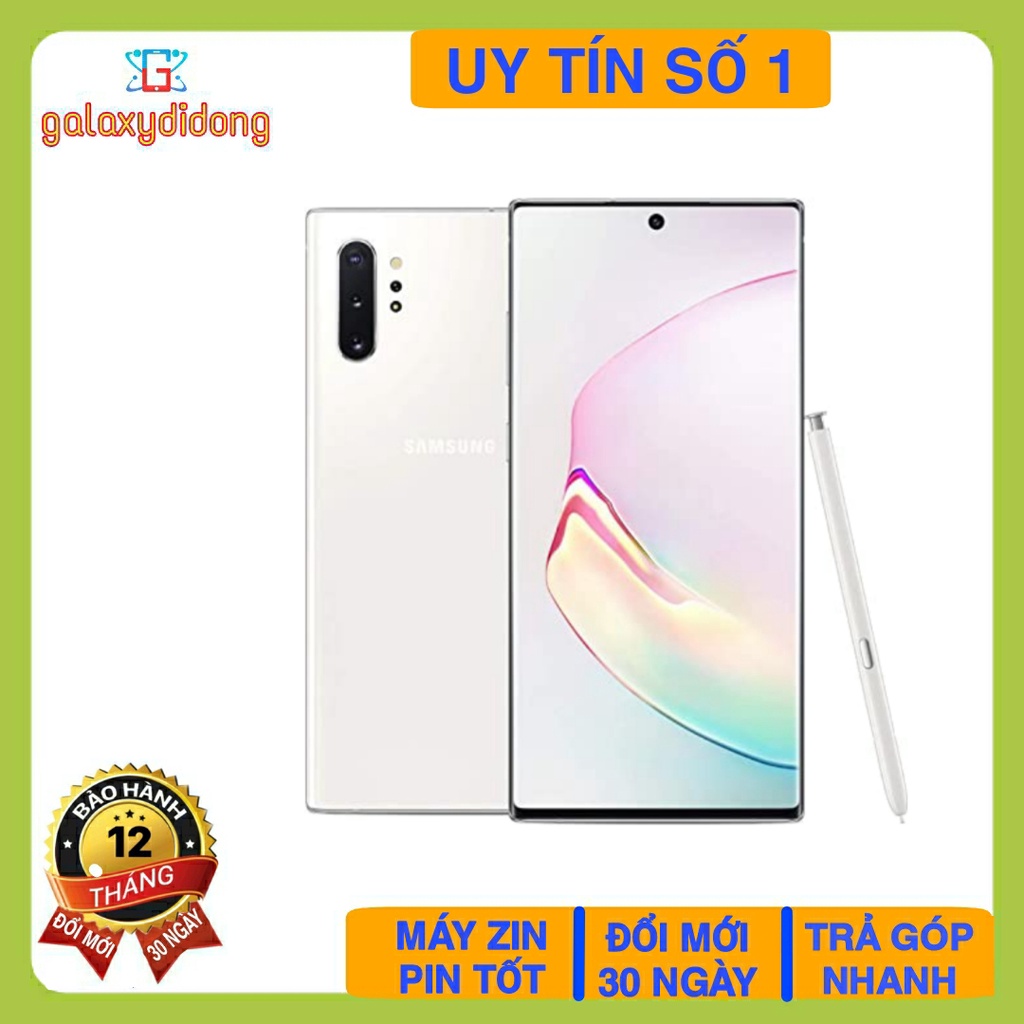 Điện Thoại Galaxy Note 10 Plus Quốc Tế Cũ Đẹp. Bảo Hành 12 Tháng. Camera Đẹp, Cảm Ứng Mượt, Ram 12GB, Vân Tay Siêu Âm