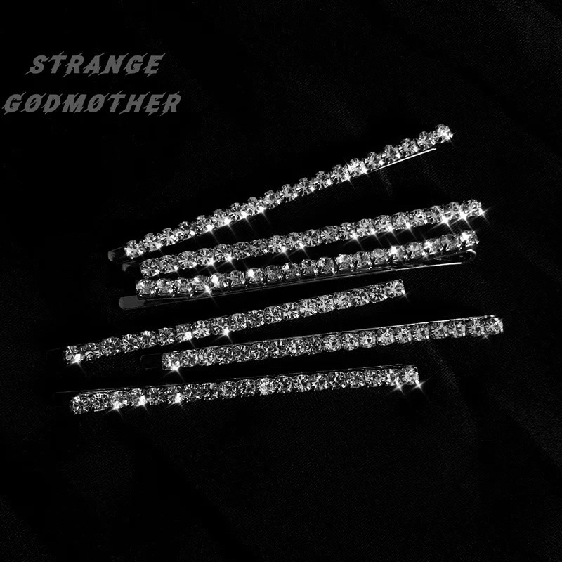 (1 chiếc) Kẹp tóc đính đá đơn giản phong cách Hàn Quốc, phụ kiện tóc nữ dễ thương