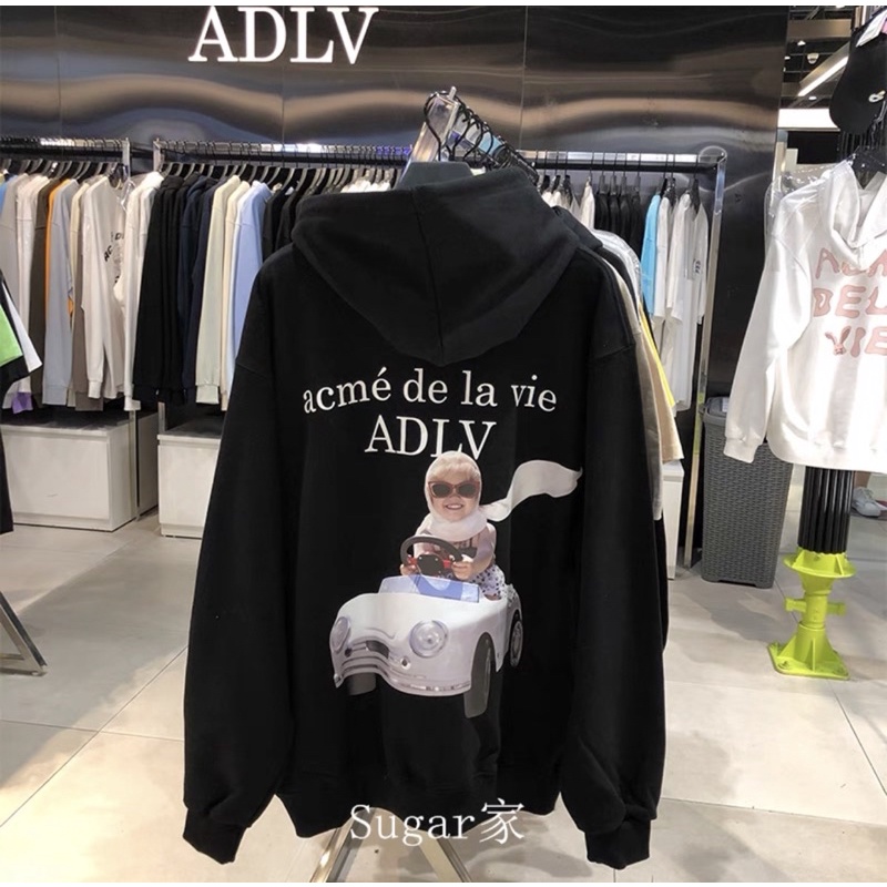 Áo nỉ mũ hoodie ADLV baby face sport car girl , áo hoodie dáng rộng unisex street wear , Cocmer_vn