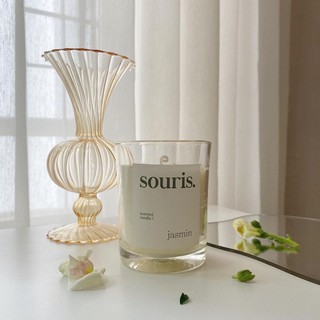 Nến thơm Jasmin - Nến thơm handmade thiên nhiên - Decor hoa khô nhuyễn