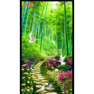 Tranh 3D dán tủ lạnh có keo sẵn
