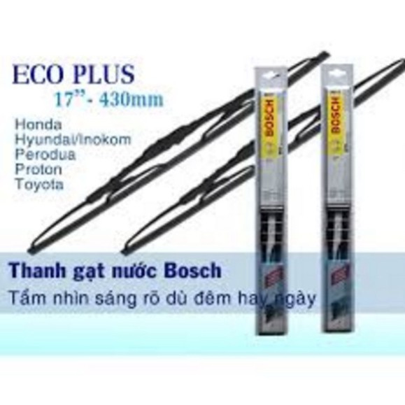 01 Thanh gạt nước mưa xương cứng Bosch Eco Plus size từ 14 inch - 26 inch