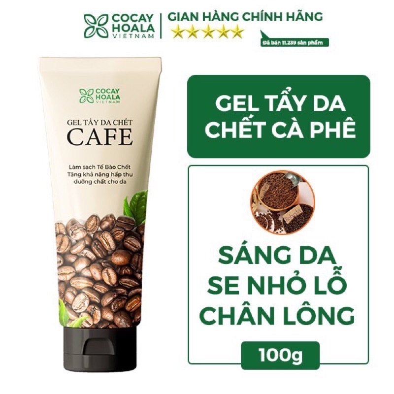 [Chính hãng 100%] Tẩy da chết cafe làm sạch sâu, thải độc da..100gr