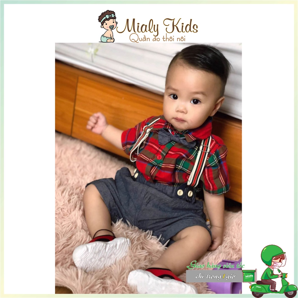 Set quần áo mặc sinh nhật, thôi nôi Mialy Kids cho bé trai (3-13KG) - Vải mềm mại phù hợp với bé sơ sinh