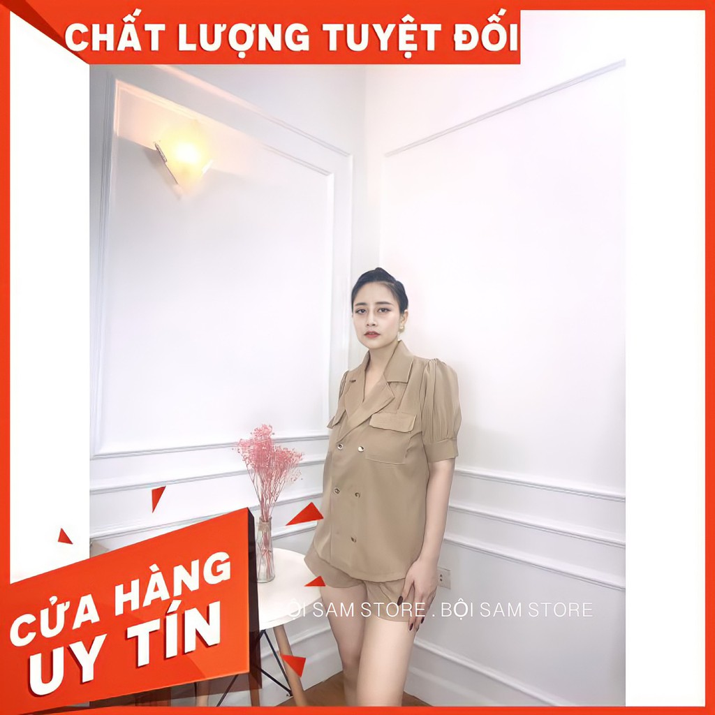 Sét Vest Tay Bồng💞Quần Sóc💞Tiểu Thư💞Thiêt Kế💞Sang Chảnh💞Đi Chơi💞Dạo Phố💞