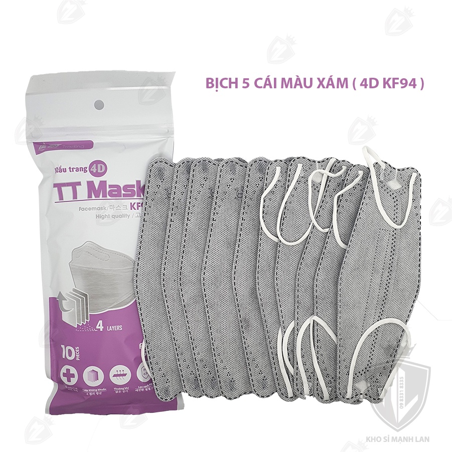 [Combo 10Gói][100Cái] Khẩu Trang 4D MASK KF94 Công Nghệ Dập Hàng Quốc - Hàng Chính Hãng Công Ty THNN Trịnh TRUNG ( T&T)