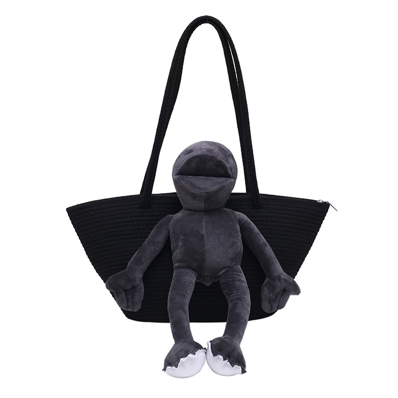 Túi Đeo Vai Cỡ Lớn Bằng Sợi Rơm Hình Ếch Dệt Tay Tùy Chỉnh Mới Cho Nữ