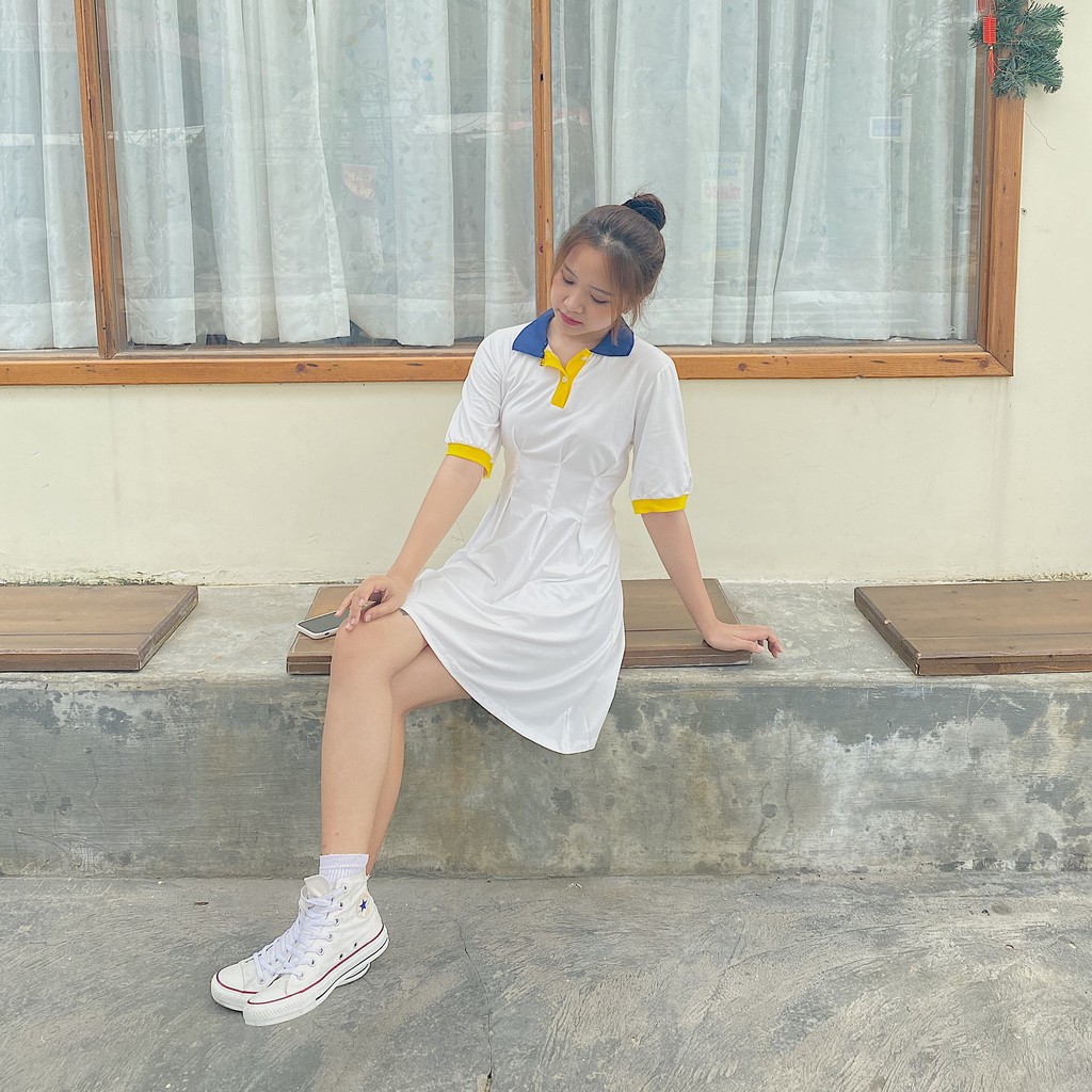Đầm polo xòe chất thun co giãn 4 chiều  [ FREESHIP/ ẢNH THẬT 100%]