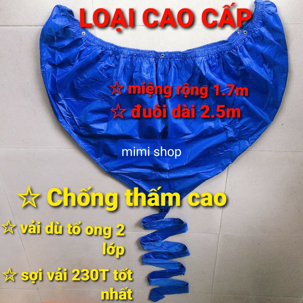 (Tặng dây) Túi vệ sinh máy lạnh tốt nhất - vải dù cao cấp, dài 3 mét, miệng rộng 1.7m - Áo bạt trùm rửa vệ sinh máy lạnh