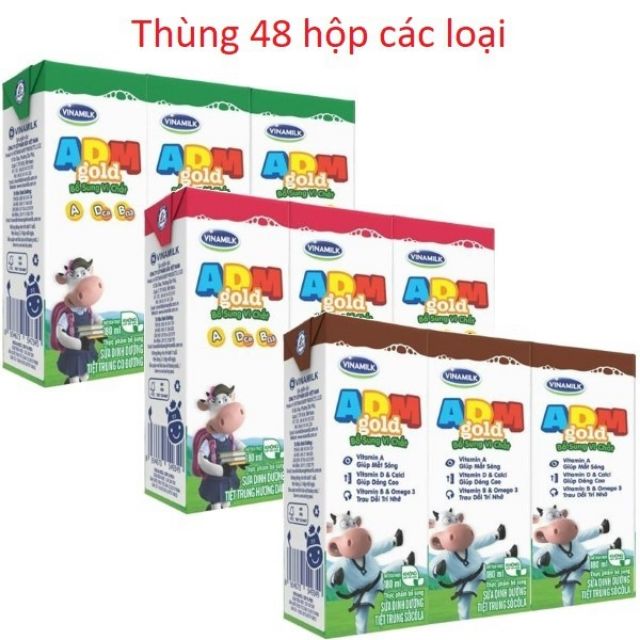 1 thùng sữa ADM 110ml 1thùng có 12 Lốc 1 lốc có 4 hộp