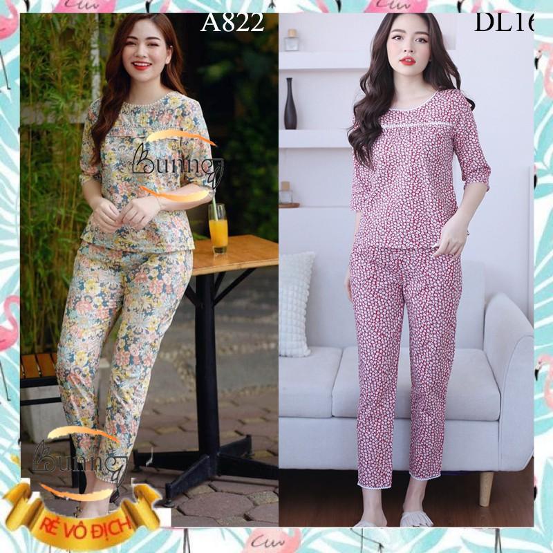 ĐỒ BỘ MẶC NHÀ, ĐỒ BỘ NỮ, QUẦN ÁO NỮ MẶC NHÀ HOA LÁ SANG CHẢNH