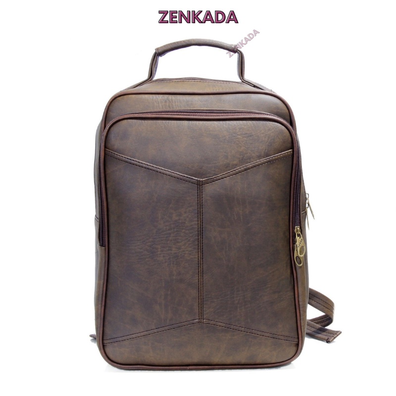Balo da nam nữ đựng laptop, ba lô công sở Zenka nhiều ngăn sang trọng thanh lịch_ZBL02_3