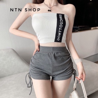 Quần đùi Lưng Cao Rút Dây  2 bên (av)