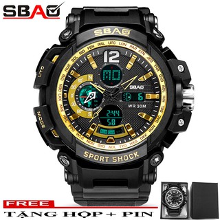 (CHUẨN MEN) Đồng Hồ Nam SBAO JAPAN S8026 Sports - 2 Máy Kim và Điện Tử Mạnh Mẽ Dây Silicone Bền Chắc