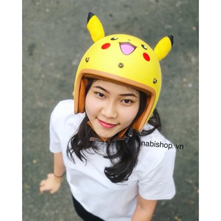 nón bảo hiểm 3/4 thú pikachu
