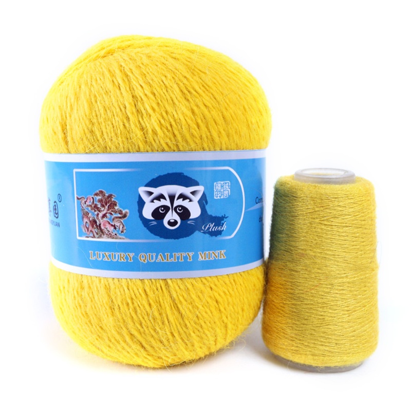 Bộ 2 Cuộn Len Lông Chồn Nhiều Màu Sắc 50g + 20g