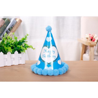 Mũ sinh nhật viền bông