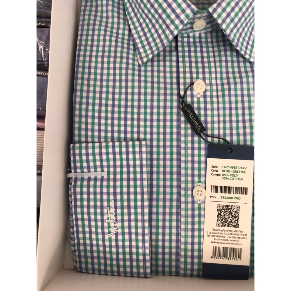 Áo sơ mi dài tay hiệu Việt tiến form regular | BigBuy360 - bigbuy360.vn