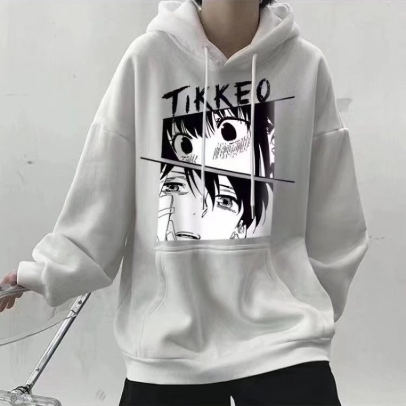 Áo Khoác Hoodie Tay Dài Dáng Rộng In Hình Anime Thời Trang Thu Đông Cho Nam Và Nữ Size M-8XL