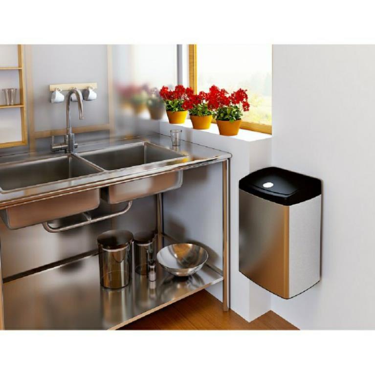 Thùng rác inox nhấn nút 15l fitis