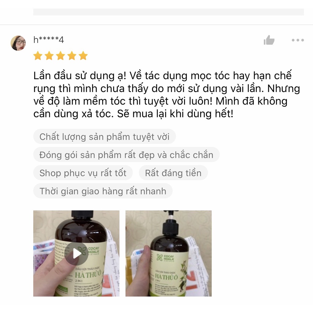 [SIÊU ƯU ĐÃI] Dầu gội thảo dược Hà Thủ Ô 2in1 Cocayhoala - Hỗ trợ làm đen tóc, phục hồi tóc hư tổn, giảm rụng tóc tốt