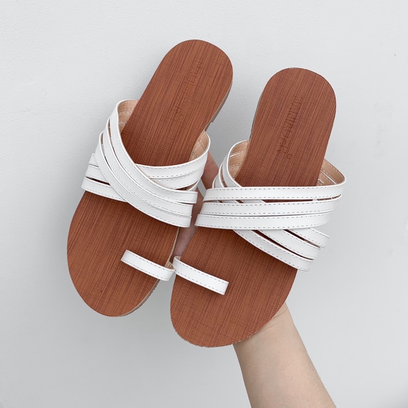 Sorami.Shoes | Dép xỏ ngón đế bằng quai da