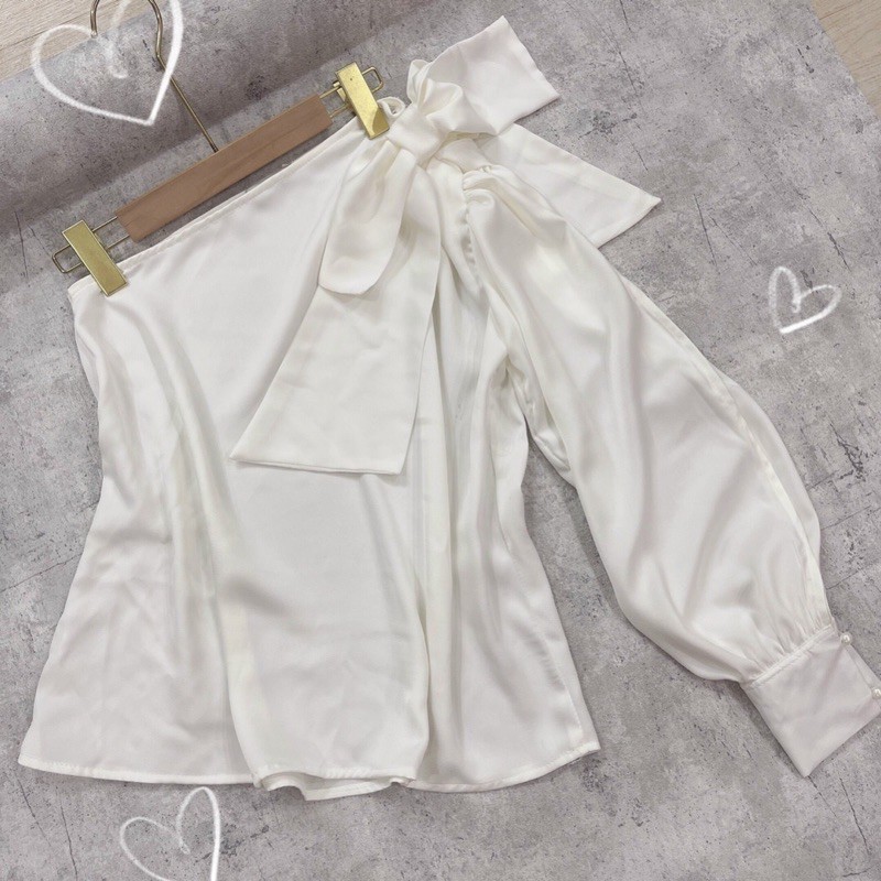 Áo lệch vai nơ 3 màu