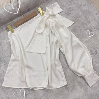Áo lệch vai nơ 3 màu